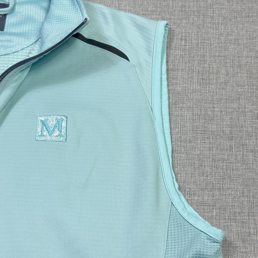 FootJoy Mediterra Golf Club ThermoSeries Fleece Back Vest Men's Medium Seaglass - Picture 7 of 11